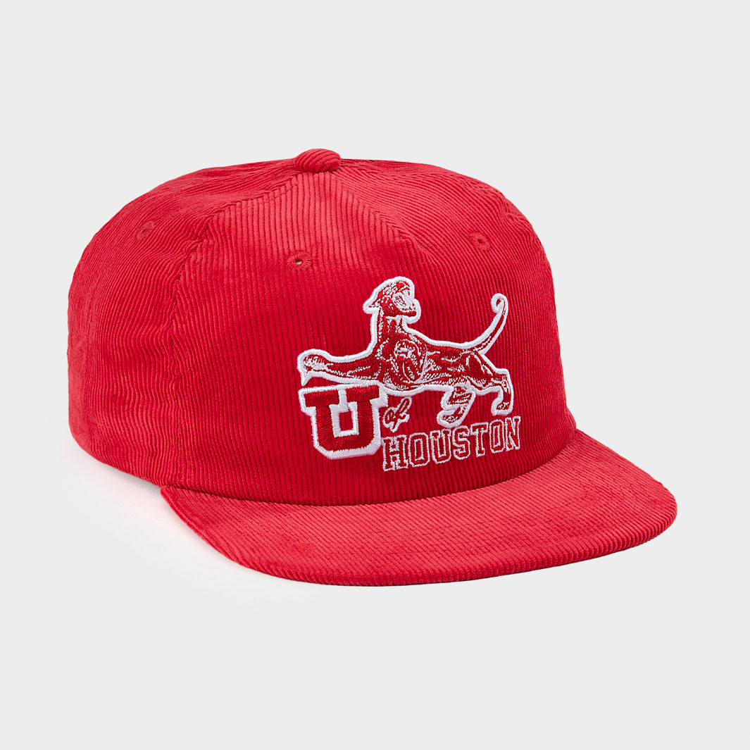 Houston Midcentury Cougar Logo and Wordmark Corduroy Hat