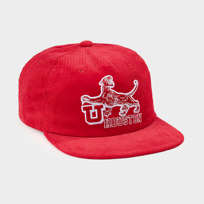 Houston Midcentury Cougar Logo and Wordmark Corduroy Hat