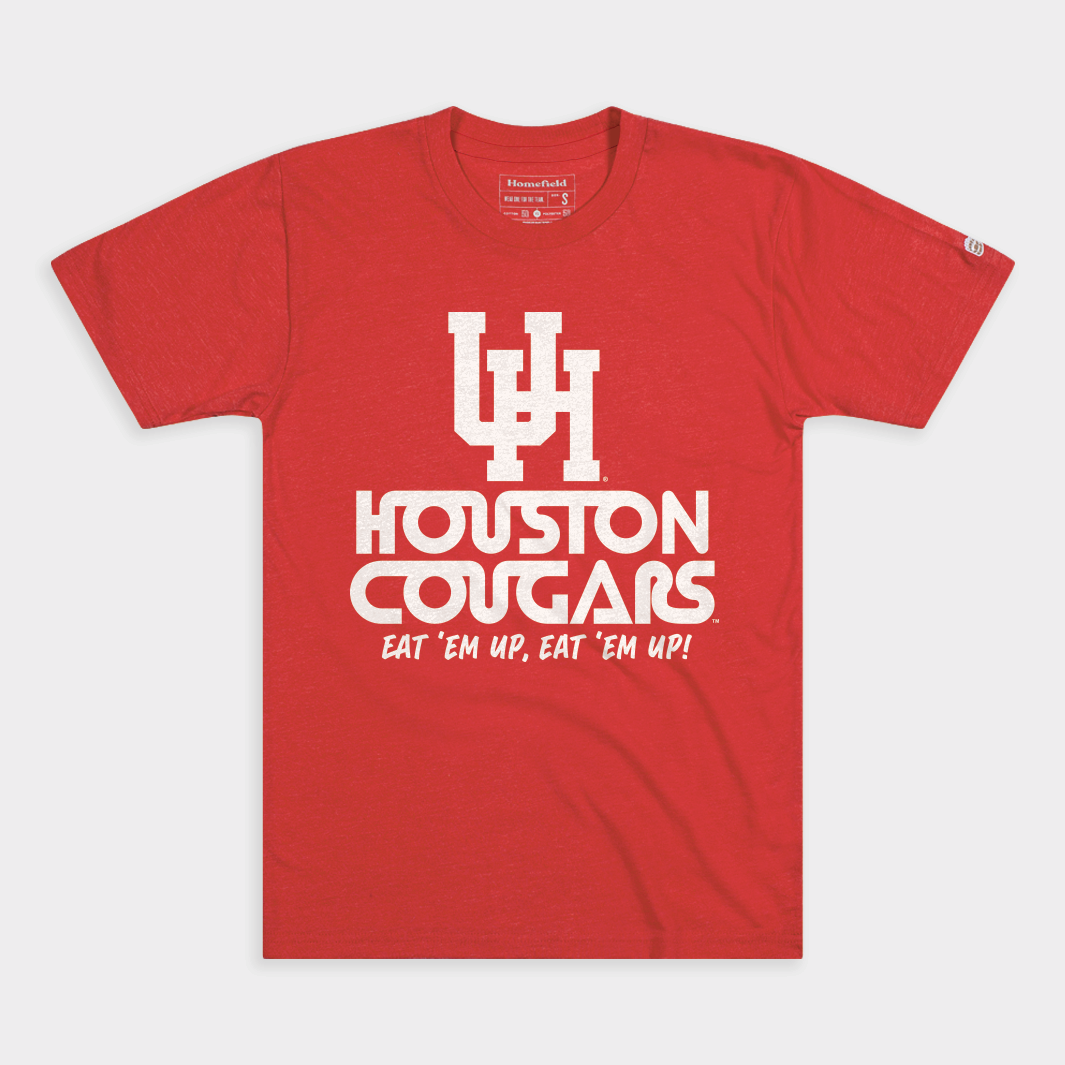 Houston Cougars "Eat 'Em Up" 1970s Retro Tee