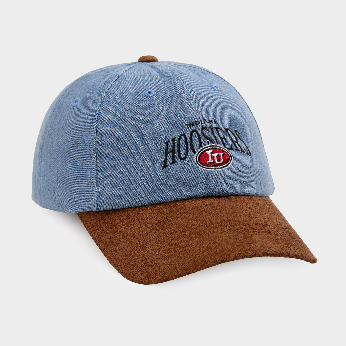 Indiana Hoosiers Denim and Suede Dad Hat | Homefield