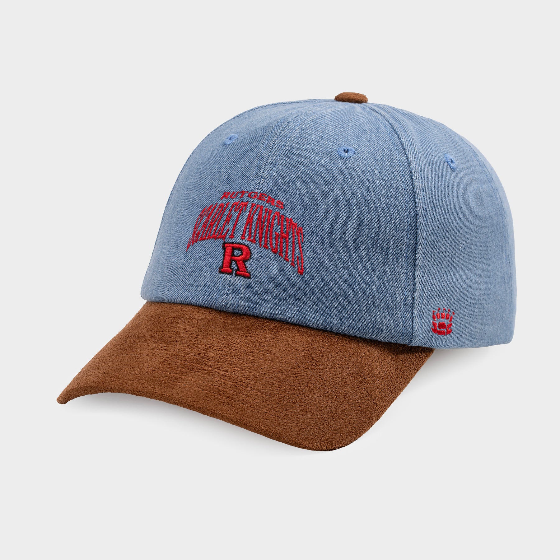 Rutgers Rope Hat Rutgers Scarlet Knights Denim and Suede Dad Hat | Homefield