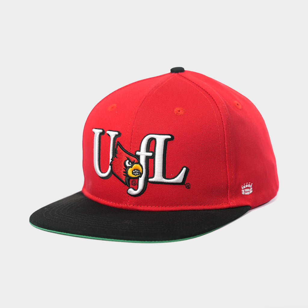 Casquette Snapback Vintage Louisville MFG Co USA - Maille Rouge, Patch Oiseaux, Occasion