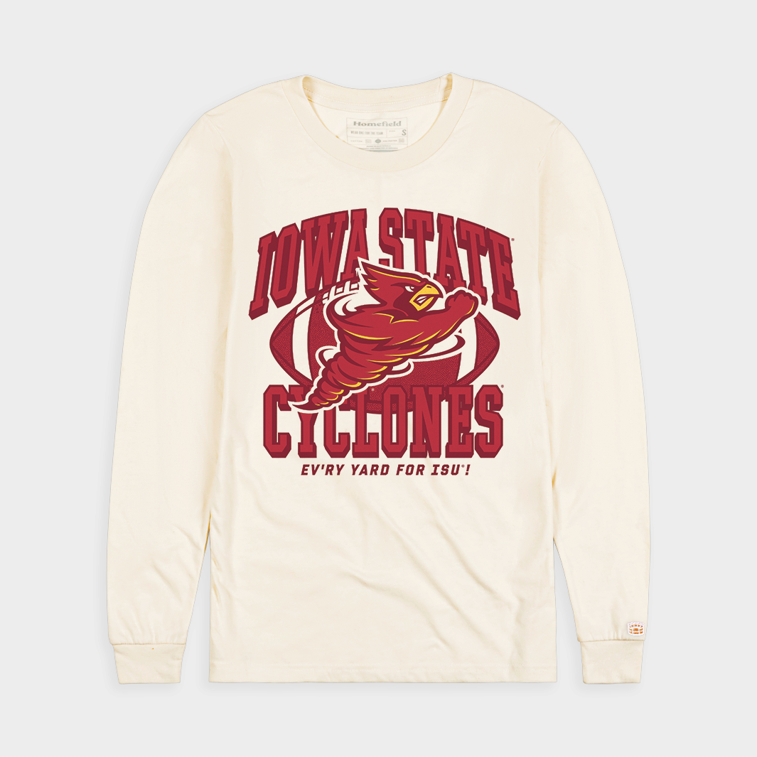 Iowa State Football Punching Cy 1995 Logo Long Sleeve