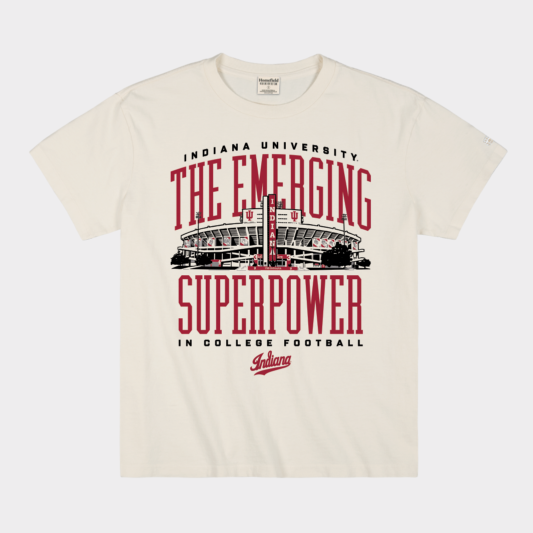 Indiana Football "Emerging Superpower" Heavyweight Tee