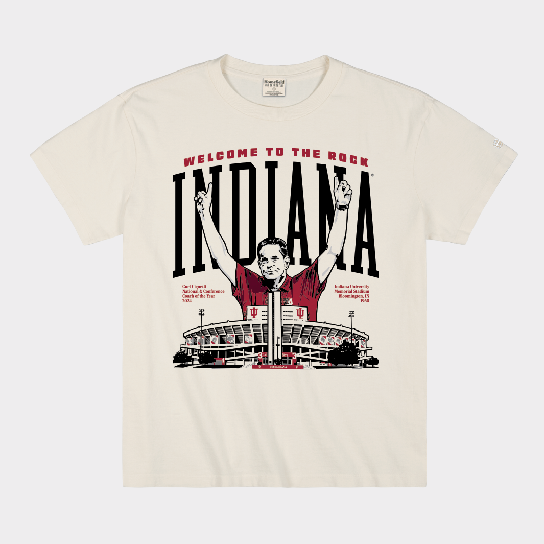 Indiana "Welcome to the Rock" Curt Cignetti Heavyweight Tee