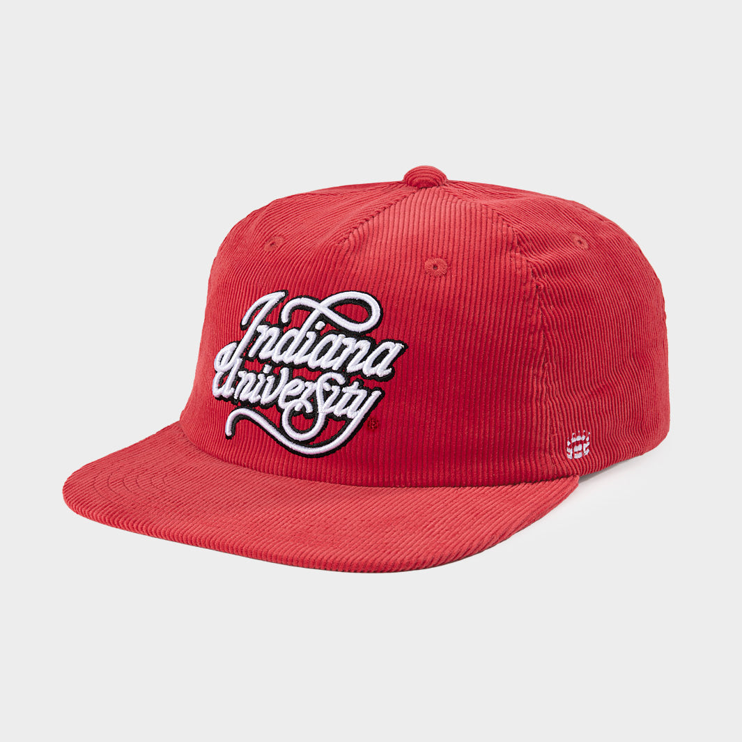 Indiana Classic IU Script Wordmark Corduroy Hat