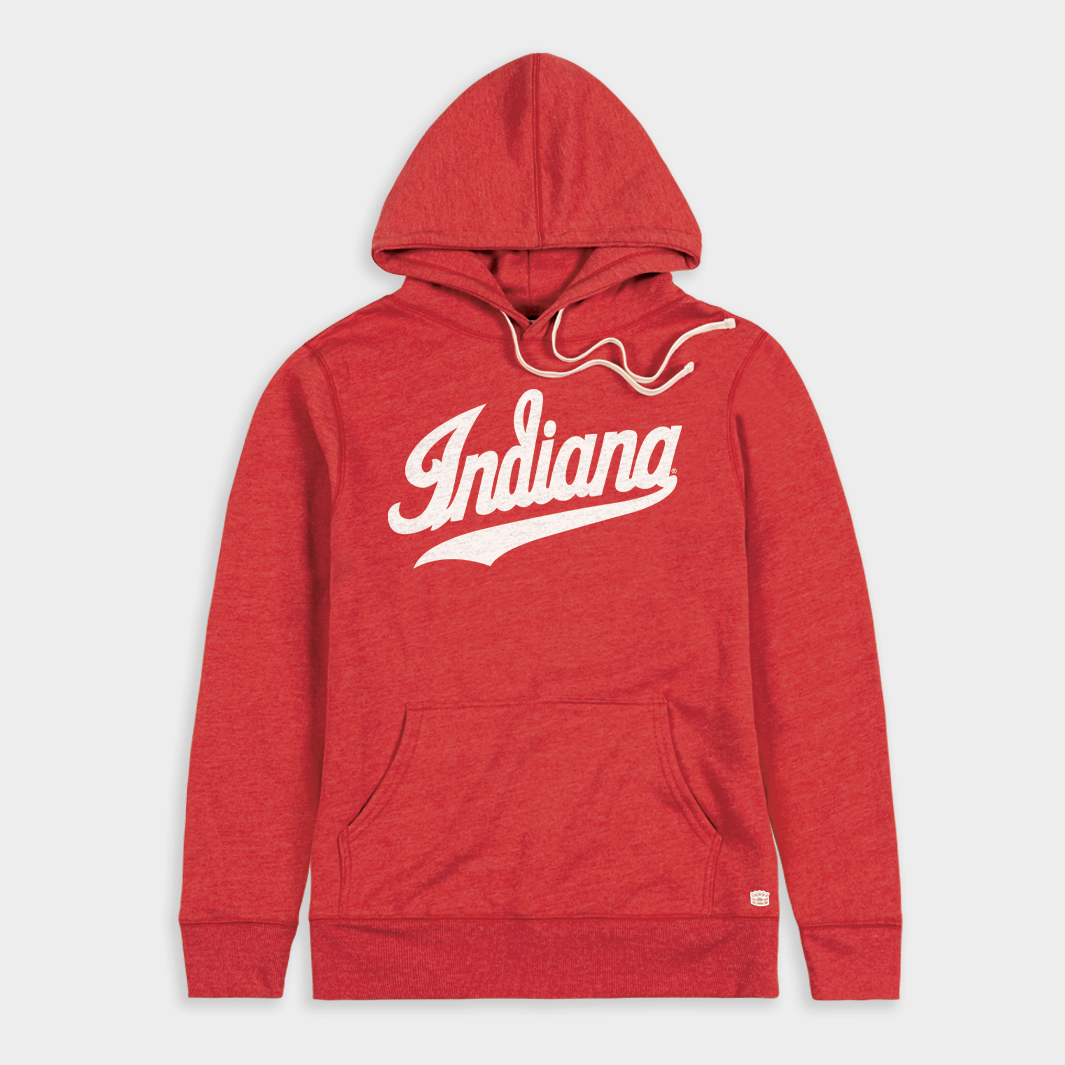 Indy Script Sign Indiana Script Crimson Hoodie | Homefield