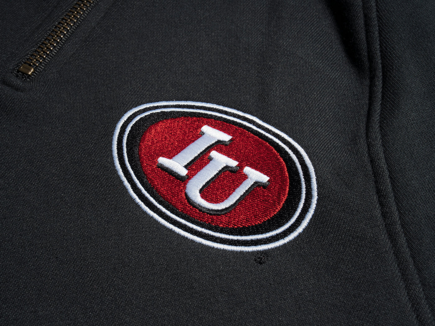 Indiana Retro Oval IU Logo Quarter Zip