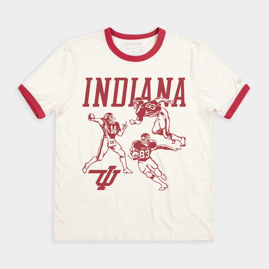 Indiana Football 1983 "Flying IU" Logo Ringer Tee