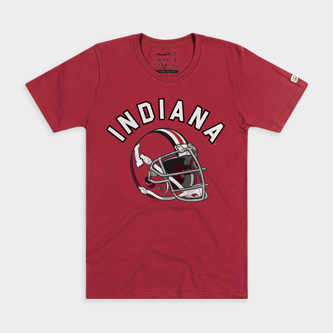 Indiana Football 1970s Helmet Sideline Tee