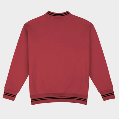 Indiana Football Embroidered Tri-Stripe Crewneck