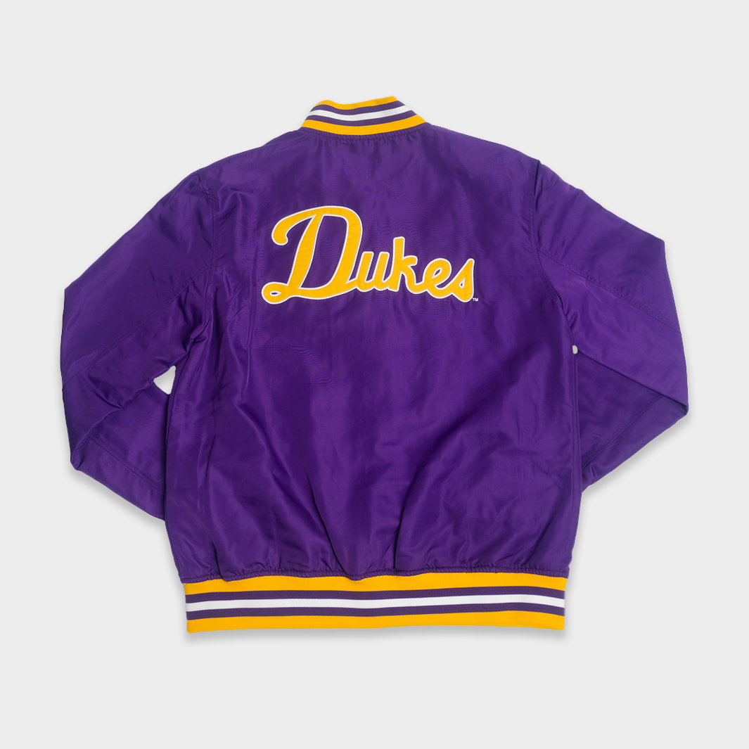 Script Bomber Jacket James Madison Dukes Vintage Script Bomber Jacket | Homefield