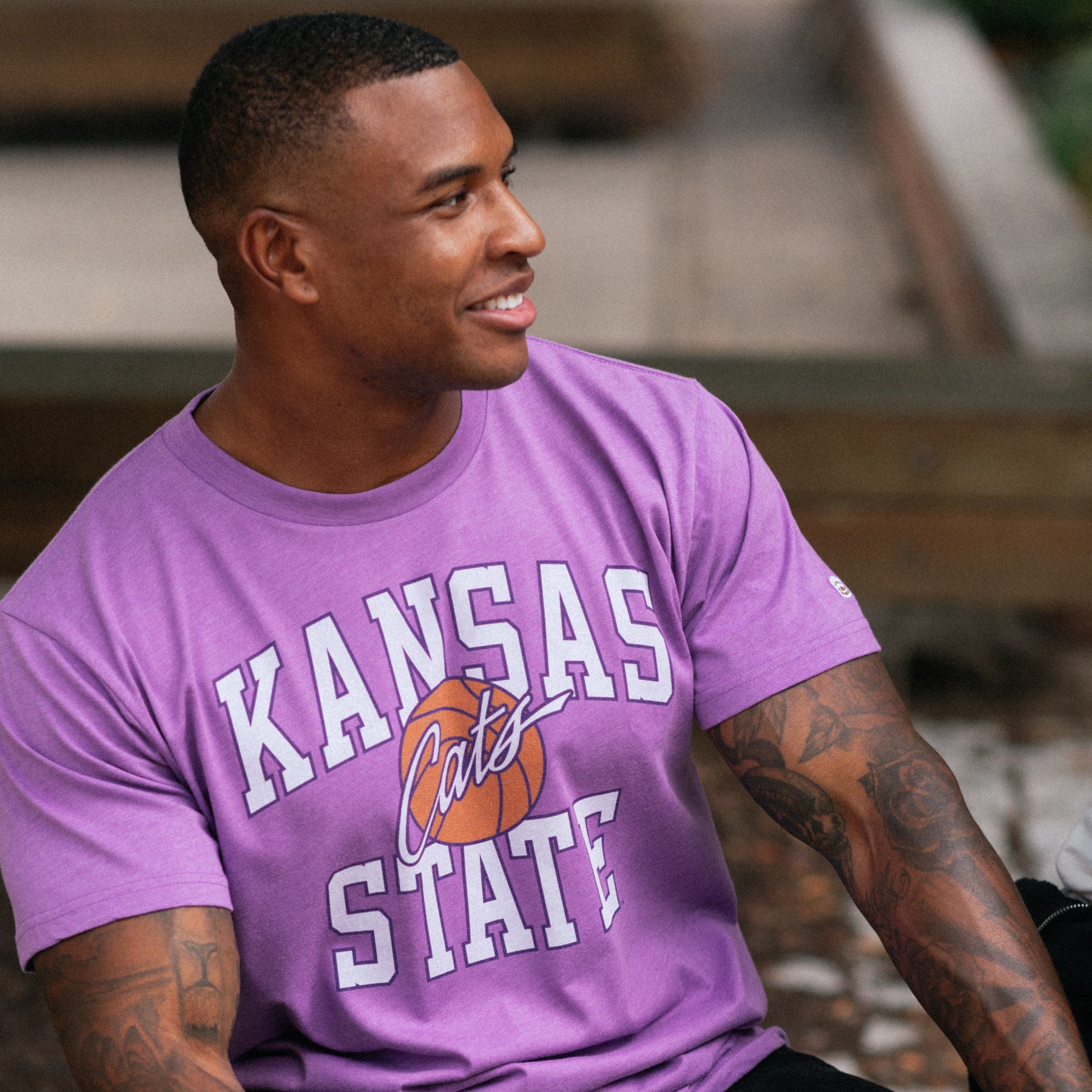 Kansas State Basketball Vintage Script Cats Tee Homefield kansas-state-basketball-vintage-script-cats-tee-homefield