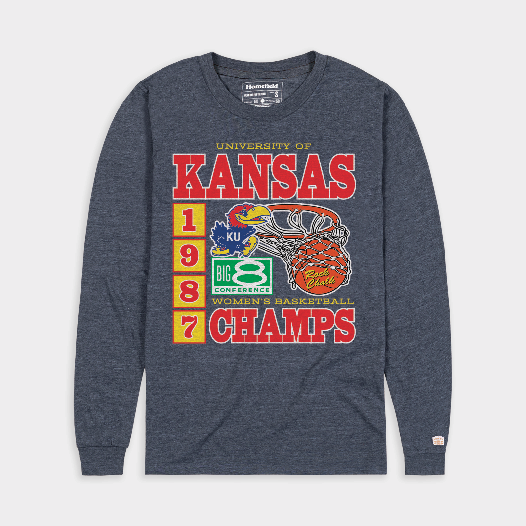 Kansas 1987 Big Eight Basketball Champs Long Sleeve