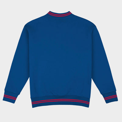 Kansas Football Embroidered Tri-Stripe Crewneck