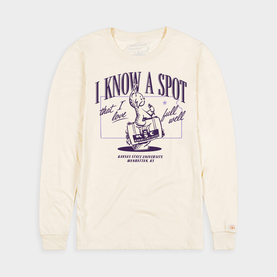 K-State Vintage Wildcat "I Know a Spot" Long Sleeve