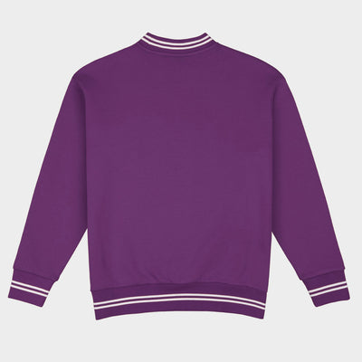 Kansas State Football Embroidered Tri-Stripe Crewneck