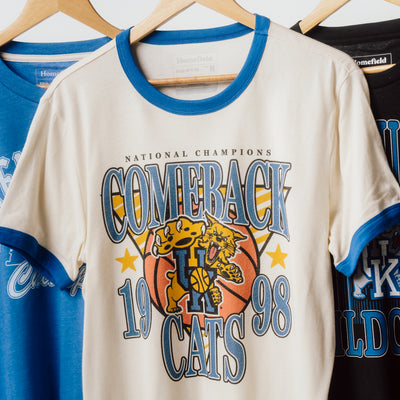 1997-98 Kentucky Basketball "Comeback Cats" Ringer Tee