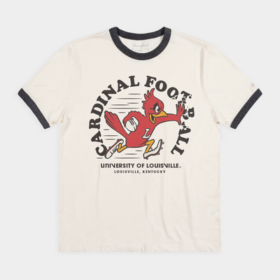Homefield Louisville Cardinals Vintage 1968 Football Ringer Tee XXL / Charcoal