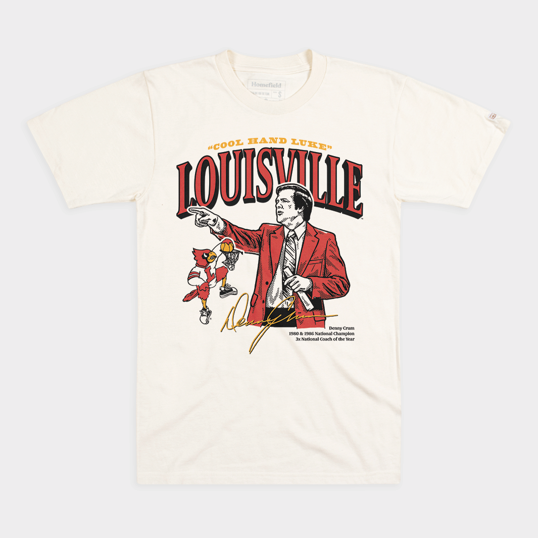 Louisville Denny Crum "Cool Hand Luke" '80s Throwback Tee