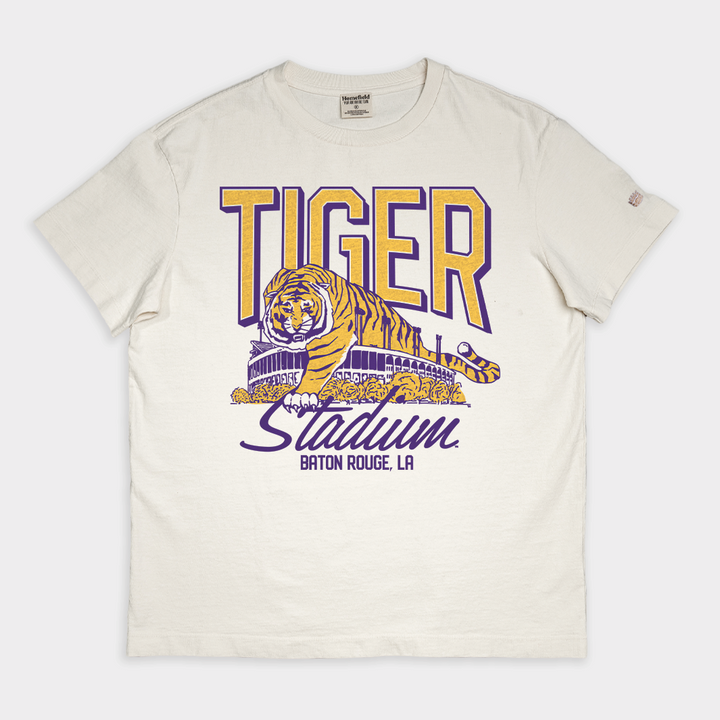 LSU Football Tiger Stadium Vintage Heavyweight Tee | Homefield