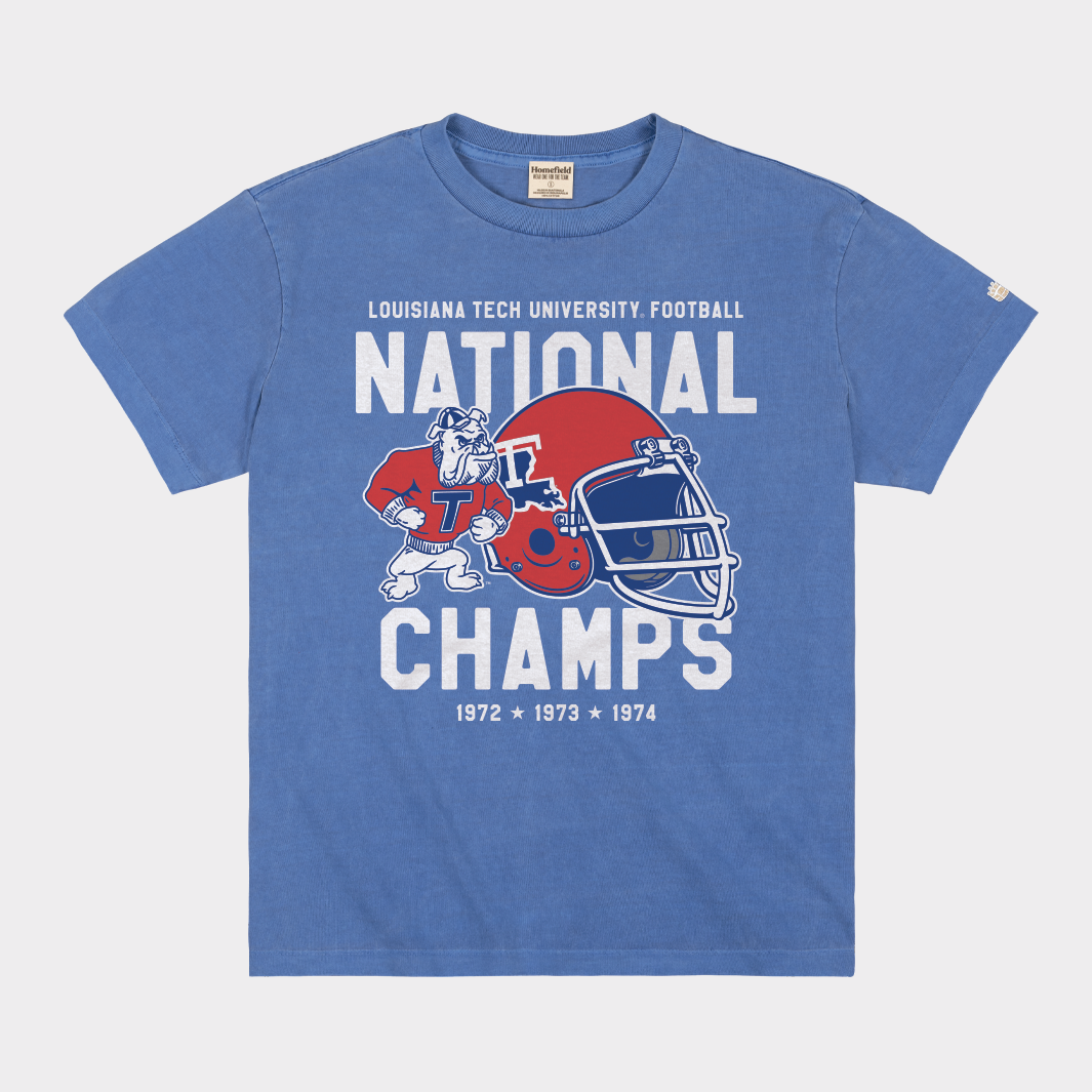Louisiana Tech Bulldogs Football National Championships Heavyweight Tee