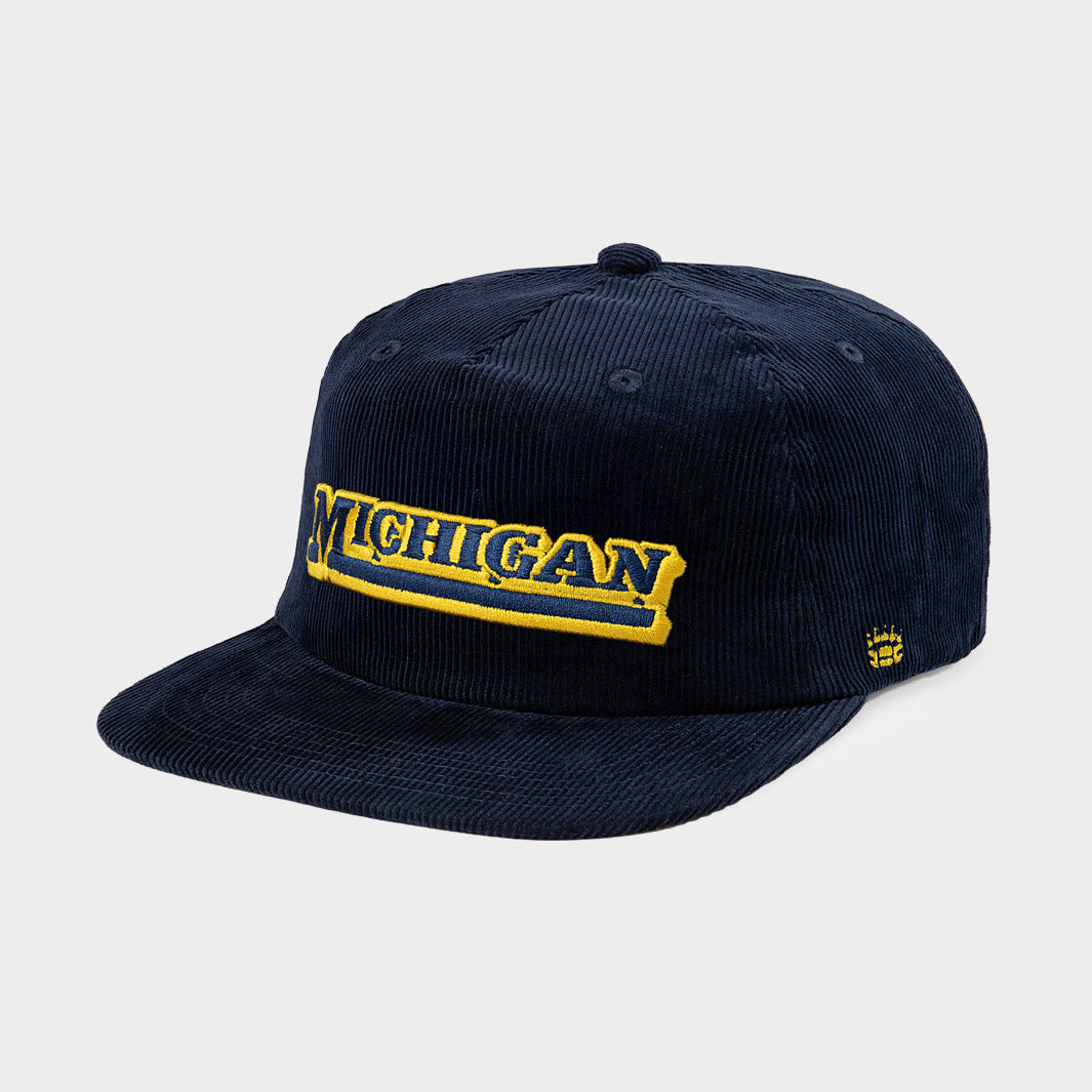 Michigan Wolverines Retro Wordmark Corduroy Hat