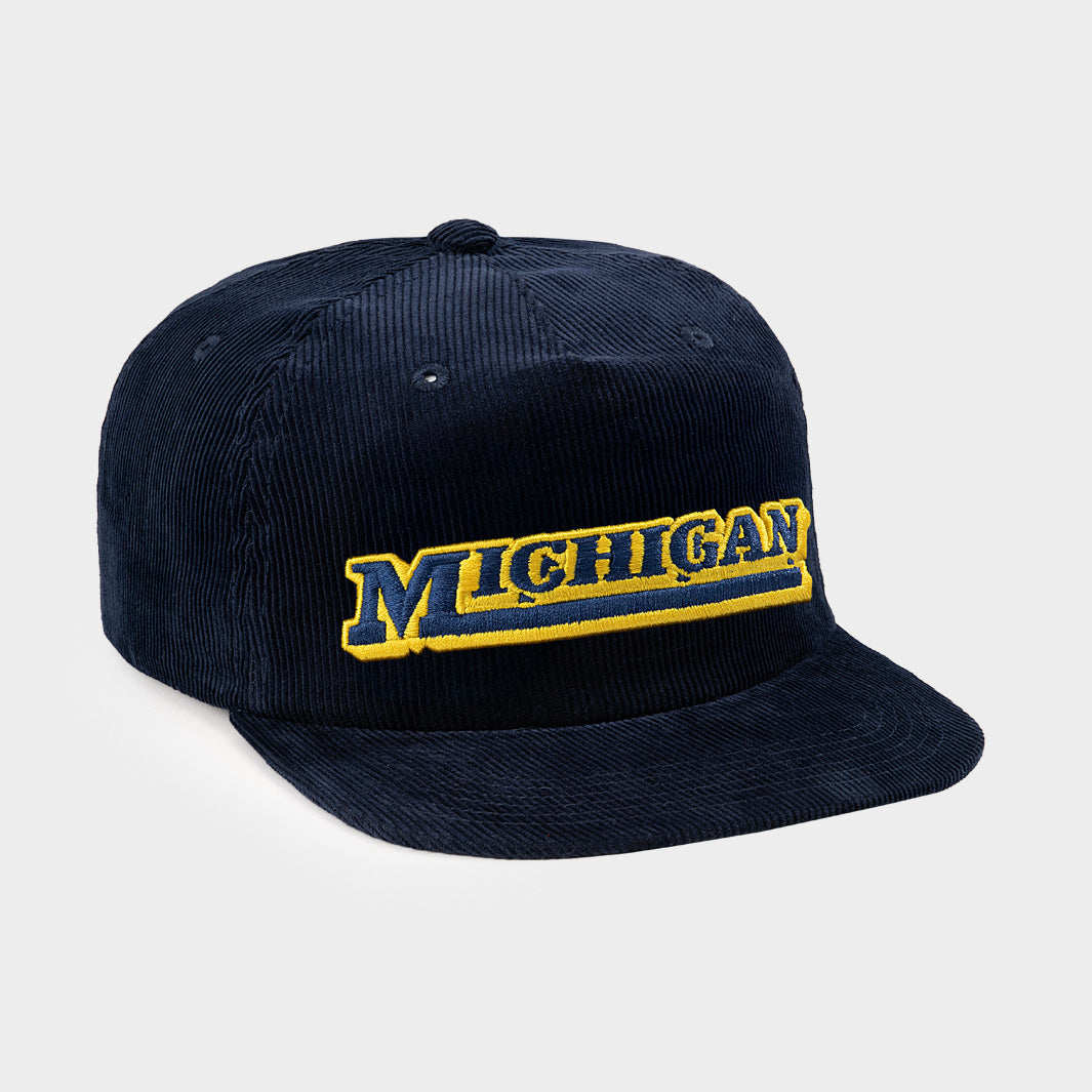 Michigan Wolverines Retro Wordmark Corduroy Hat
