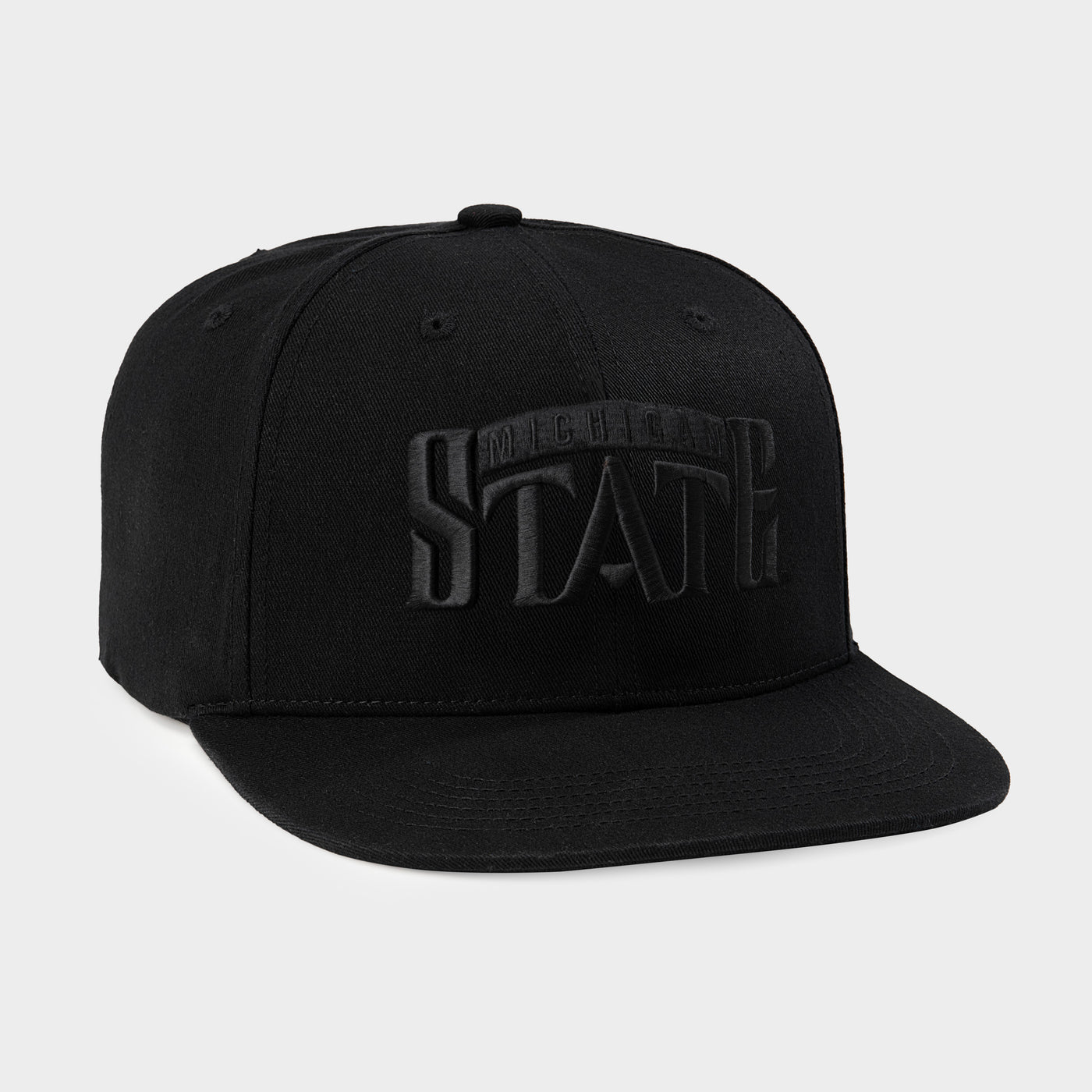Michigan State Spartans Logo Blackout Snapback Hat