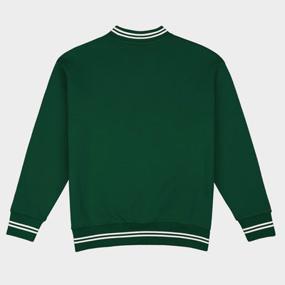 Michigan State Football Embroidered Tri-Stripe Crewneck