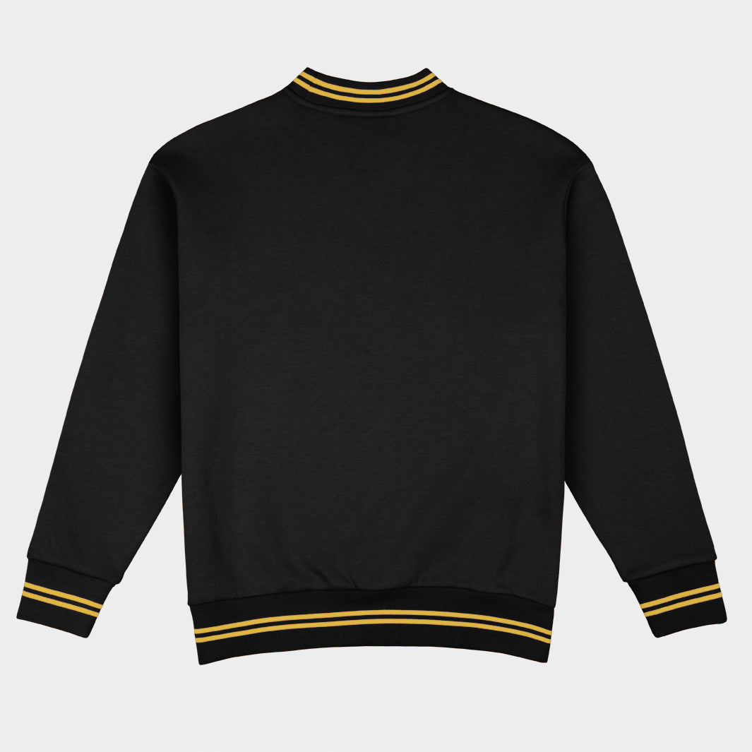Mizzou Football Embroidered Tri-Stripe Crewneck