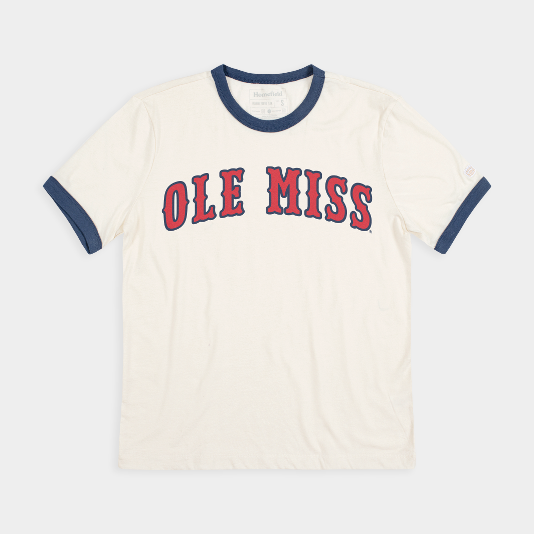 Ole Miss Basketball 1980's Jersey Ringer Tee