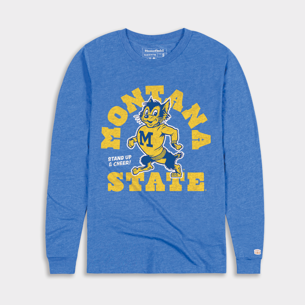 Montana State Bobcats Vintage Mascot Long Sleeve