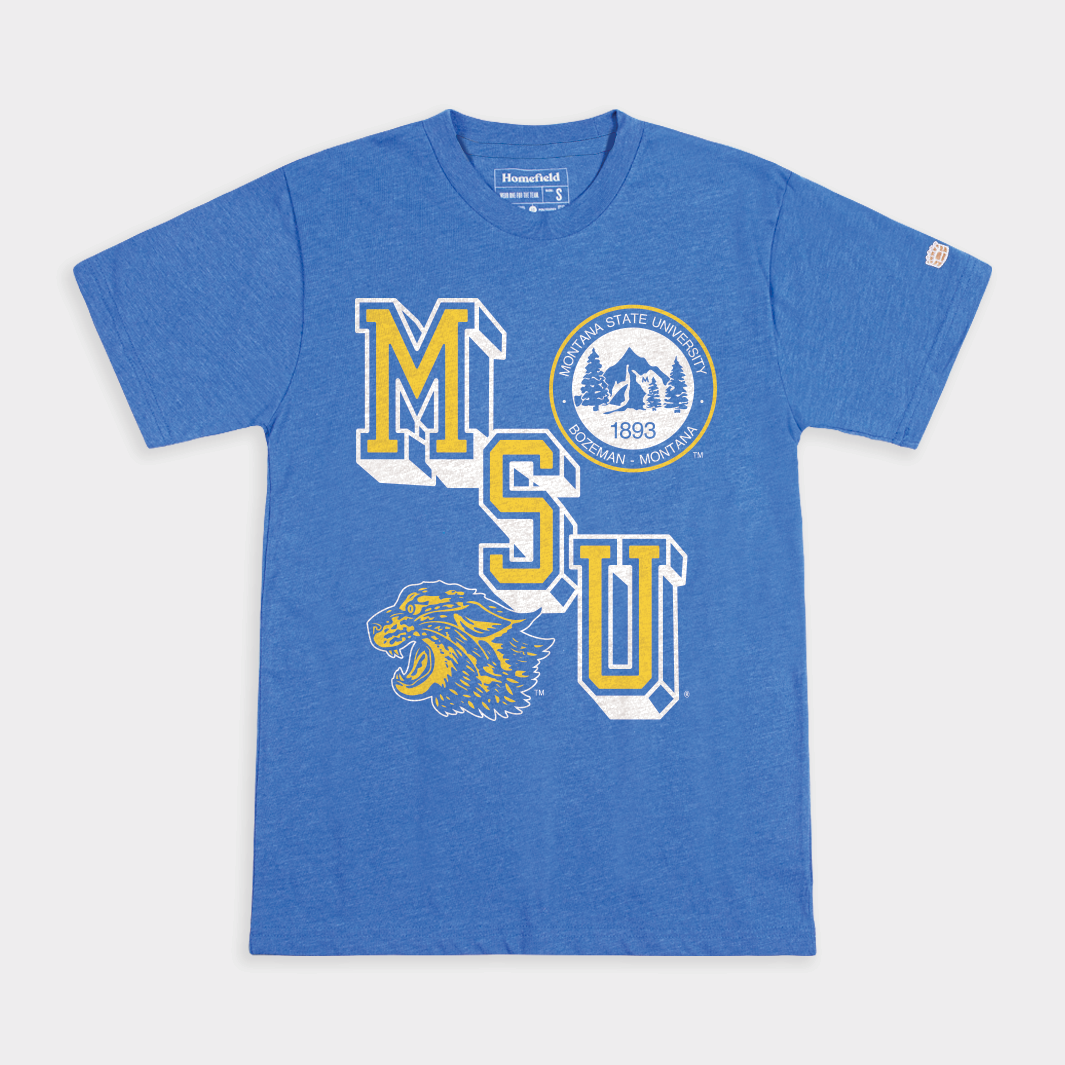 Montana State MSU Retro Bobcats Tee