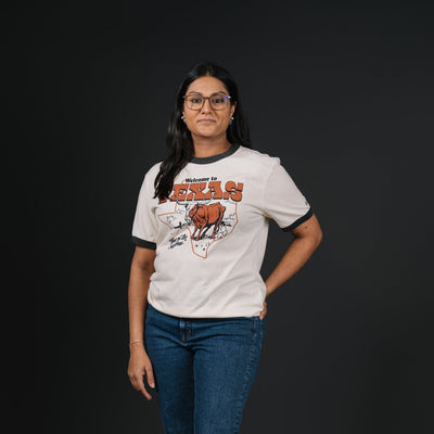Texas "Home of the Longhorns" Ringer Tee