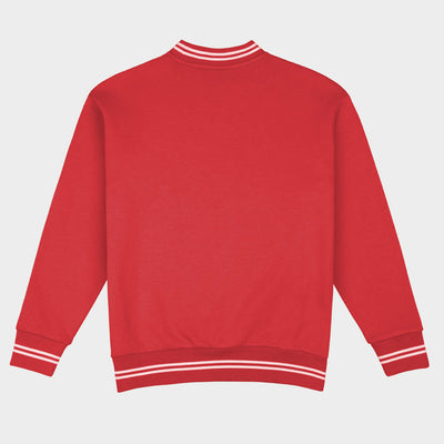 Nebraska Football Embroidered Tri-Stripe Crewneck