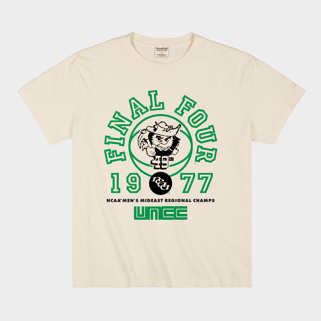 Charlotte 49ers 1977 Men's Basketball Final Four Heavyweight Tee