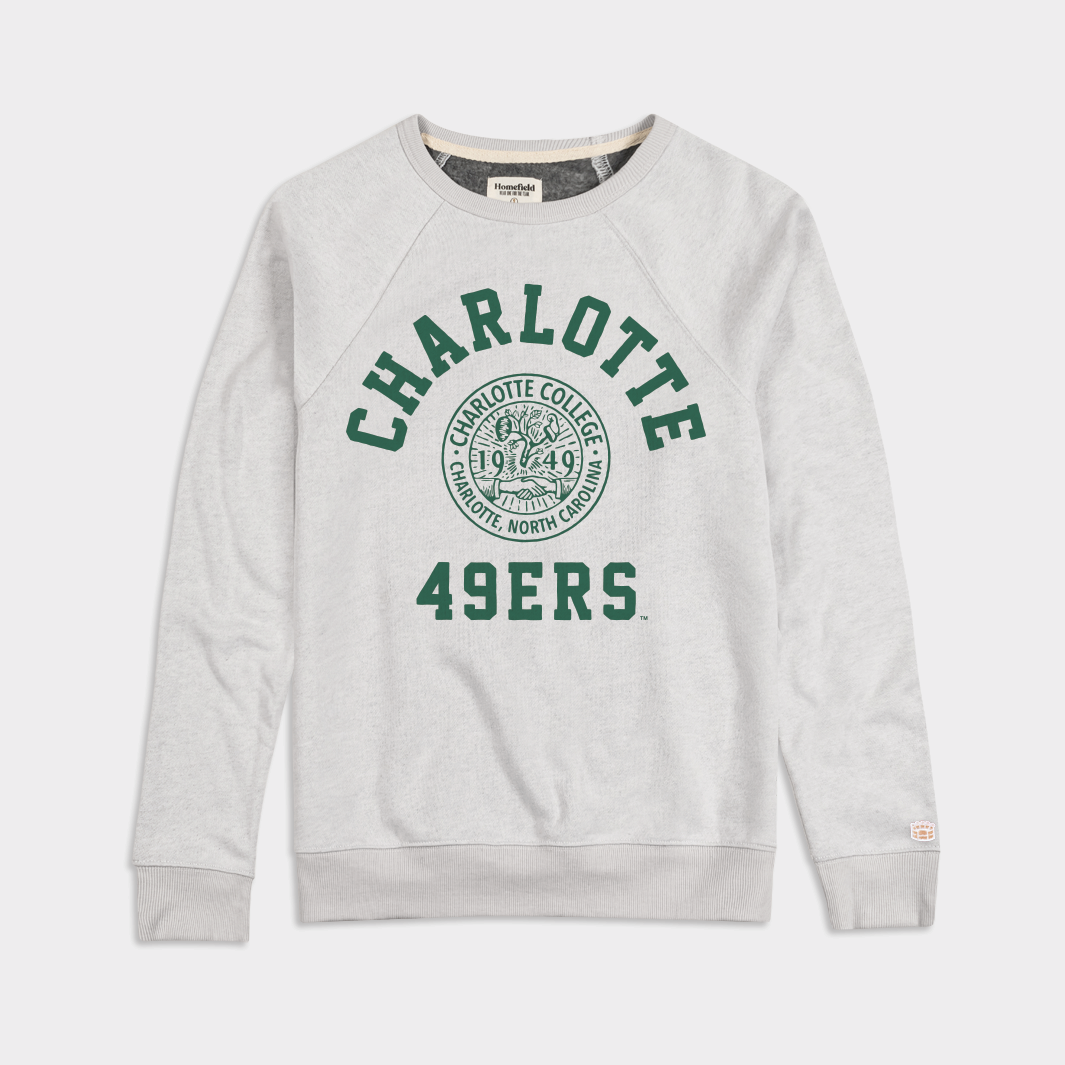 Charlotte 49ers Classic Varsity Seal Crewneck