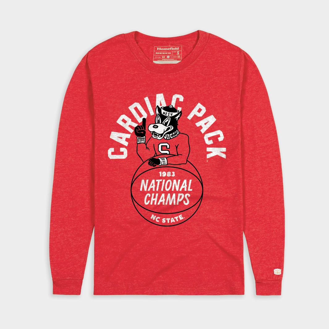 Retro 1983 NC State Cardiac Pack National Champs Long Sleeve
