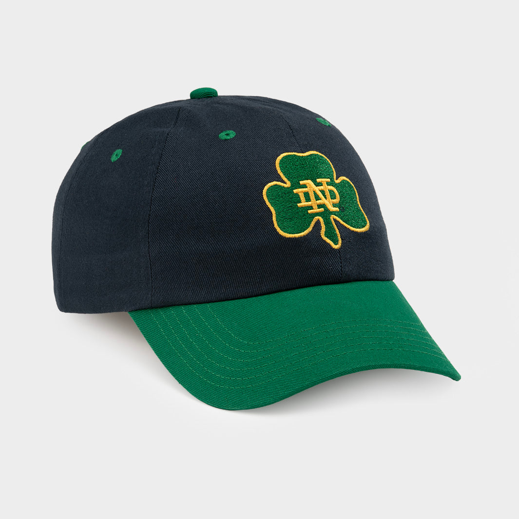Notre Dame Monogram Shamrock Dad Hat