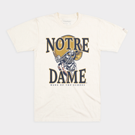 Notre Dame Football Helmet Victory T-Shirt Cream
