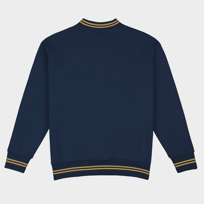 Notre Dame Football Embroidered Tri-Stripe Crewneck