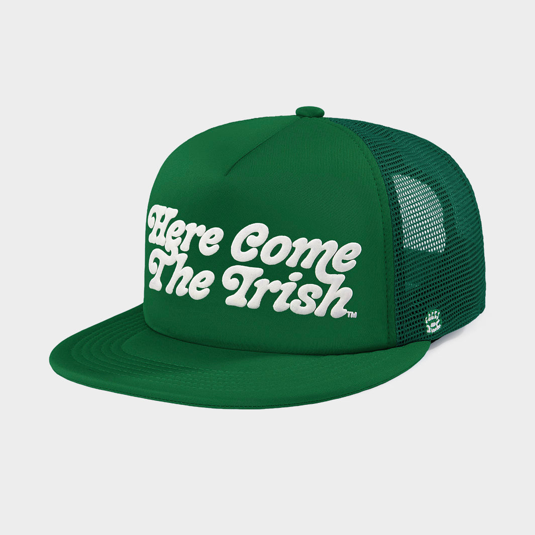 Notre Dame "Here Come the Irish" Puff Ink Trucker Hat