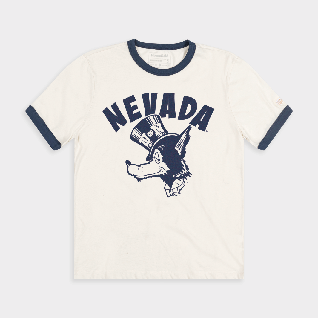 Nevada Vintage Top Hat Wolf Ringer Tee