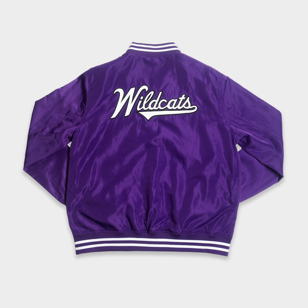 Northwestern Wildcats Vintage Script Bomber Jacket | Homefield Northwestern Wildcats Vintage Script Bomber Jacket | Homefield