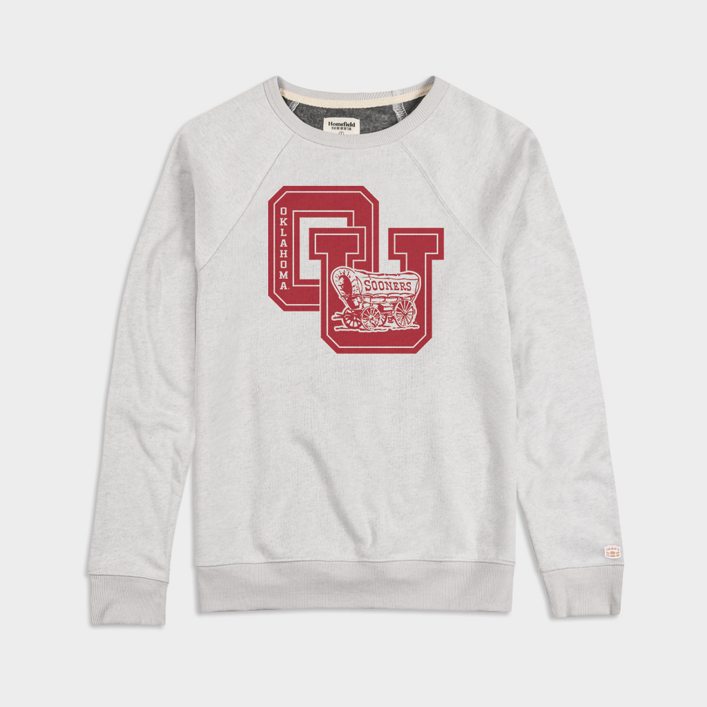 Homefield Oklahoma Sooners Crewneck Sweatshirt Xs Ash