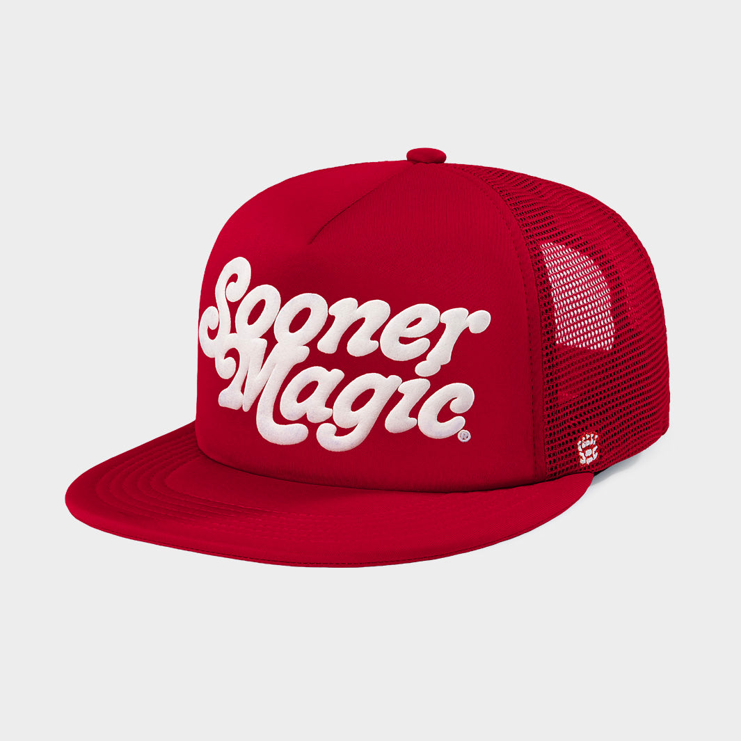 Oklahoma "Sooner Magic" Puff Ink Trucker Hat