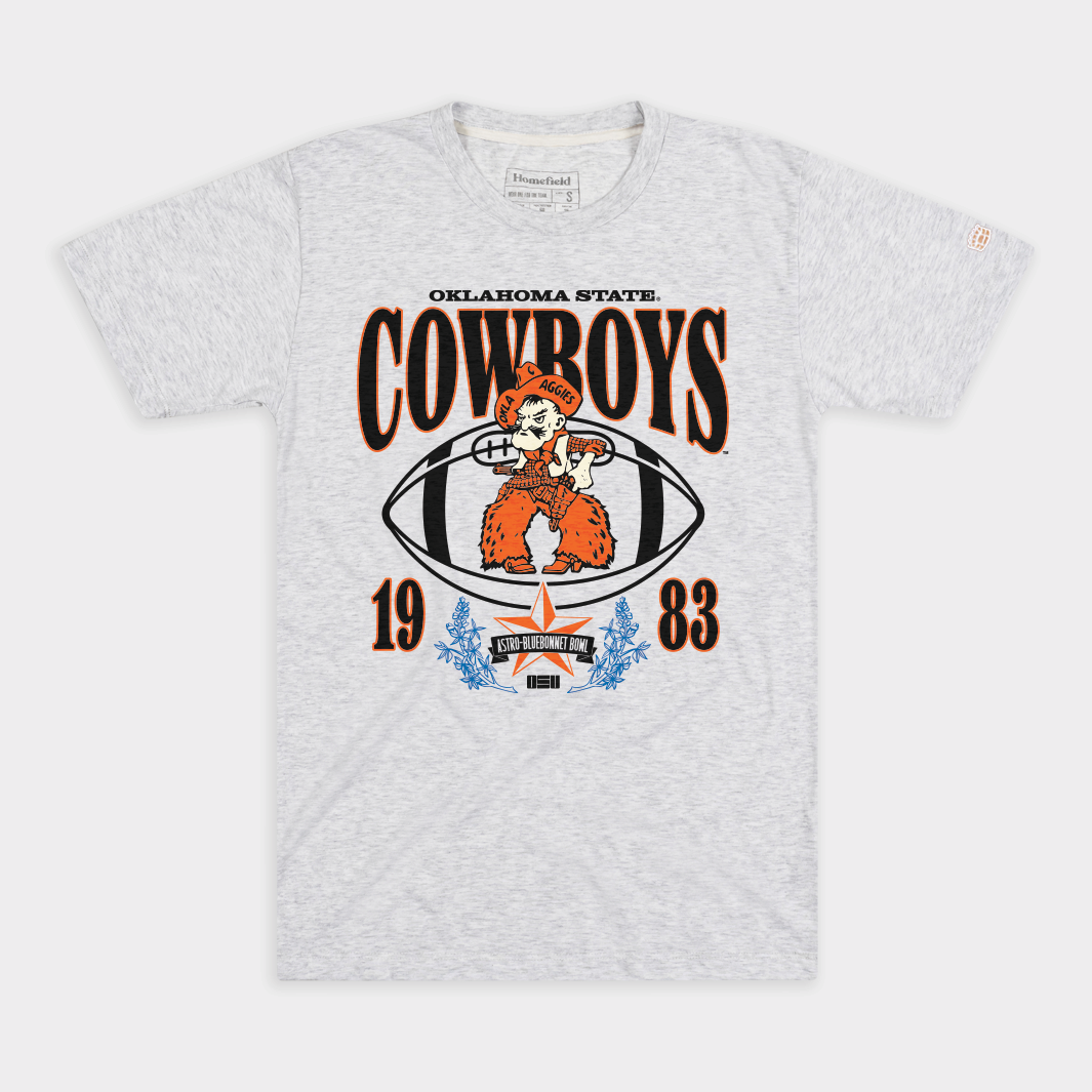 OSU Cowboys Football 1983 Bluebonnet Bowl Tee Homefield Osu cowboys football 1983 bluebonnet bowl tee homefield