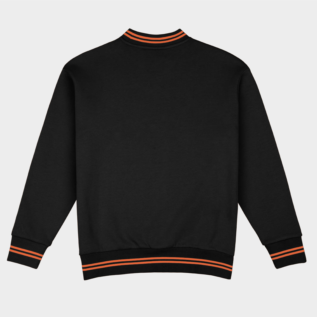 Oklahoma State Football Embroidered Tri-Stripe Crewneck
