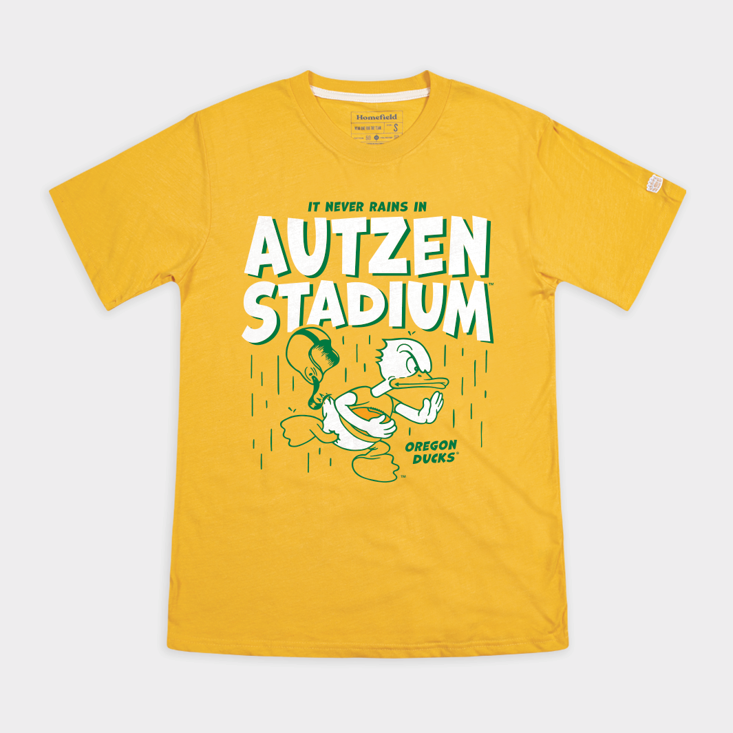 Oregon "It Never Rains in Autzen Stadium" Tee